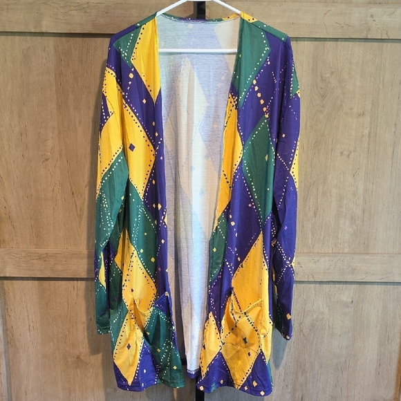 Source Unknown Tops - (J41)  Multicolor Geometric Cardigan Sz 2X